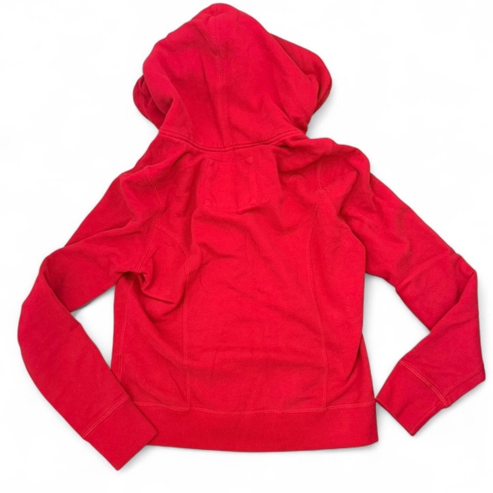 Abercrombie & Fitch Red Hooded Button-Front Sweatshirt - Picture 5 of 5